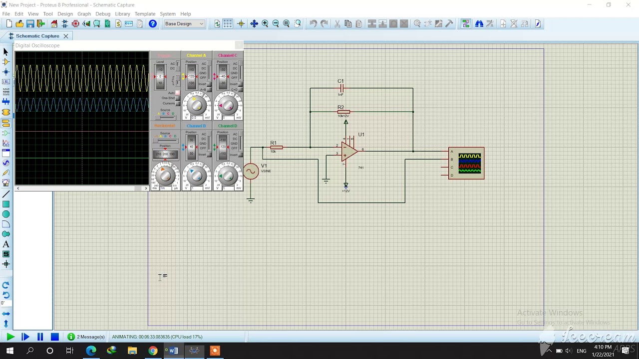 Low pass filter with op amp - YouTube