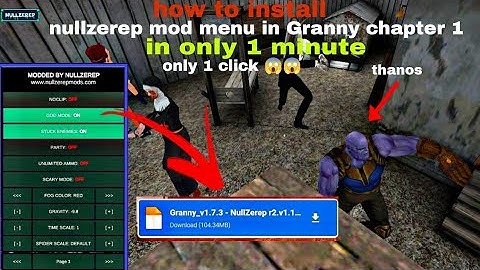 how to download granny mod menu || granny chapter 1 nullzerep mod menu in android #granny #modapk