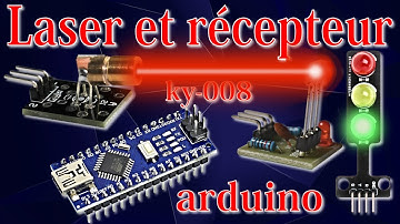 Arduino #54 emetteur recepteur laser KY 008 avec feu de signalement. Tuto en français.