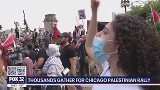 Thousands rally in Chicago to support Palestinians during conflict with Israel