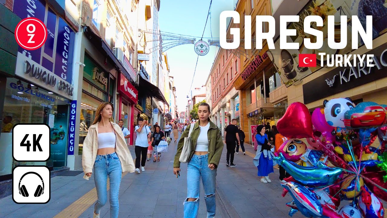 GIRESUN - Türkiye 🇹🇷 4K Walking Tour City Center | Travel at the Black Sea