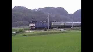 想い出の鉄道シーン117 1987年篠ノ井線 EF64重連貨物・EF64+サロンカーなにわなど