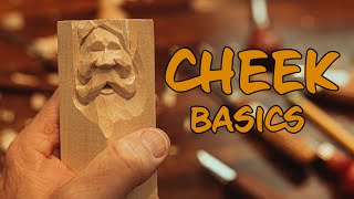 How To Carve Defined Cheeks || Woodcarving Cheeks Basics