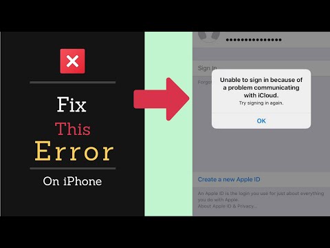 Fix 'Unable to Sign In because of a Problem Communicating with iCloud' error on iPhone