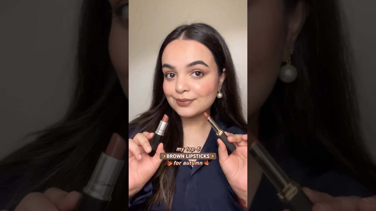 Brown lipsticks for fall! ✨🍂 Suitable for Indian skin tones 🤎