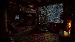 Cozy Fire and Soft Wind at Night | Calm Sounds for Deep Sleep & Stress Relief
