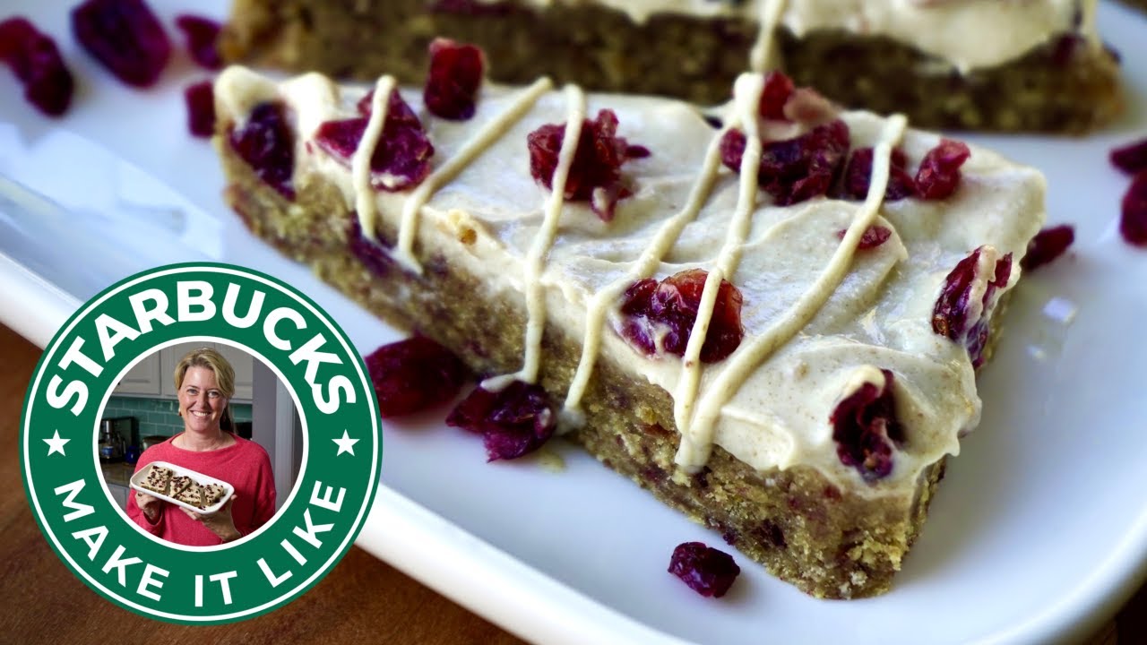 Indulge in guilt-free Plant-Based STARBUCKS Cranberry Bliss Bars ❤️ – Video