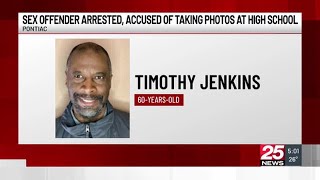 Registered sex offender arrested at Pontiac cheerleading event, accused of photographing teens