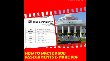 How To Write KSOU Assignments & Make PDF #ksou #education #bangalore #students