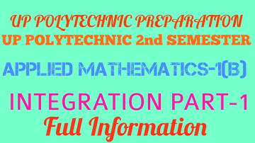 UP POLYTECHNIC 2nd Semester Classes | UP POLYTECHNIC PREPARATION 2020 | INTEGRATION PART 1