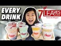 Trying EVERY DRINK on the Menu at 7 LEAVES! Full Boba Menu Taste Test & Review