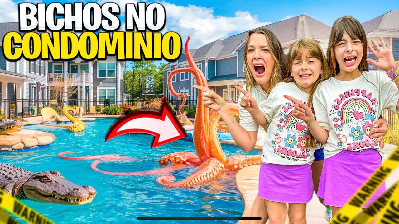 FOMOS ATACADOS POR BICHOS ESTRANHOS NA PISCINA DO CONDOMÍNIO! *Baratas nadadoras