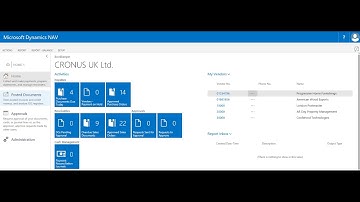 Dynamics NAV 2017 Web Client – the Navigation Pane