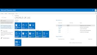 Dynamics NAV 2017 Web Client – the Navigation Pane