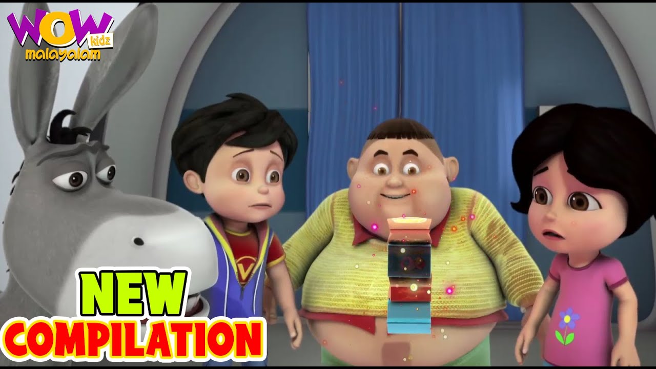 Vir സുഹൃത്തുക്കളുംവിമാനത്തിൽ |Vir The Robot Boy| New Compilation 110 | Kids Malayalam Story |Cartoon