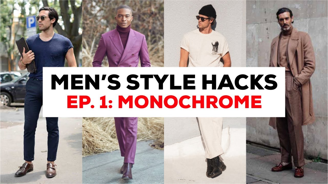Men's Style Hacks Ep 1: Monochrome | 10 Outfits | Parker York Smith ...
