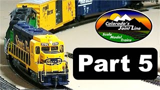 Model Railroad Layout Ops Session (Part 5 of 6) with ATSF, BN, SP, & D&RGW Trains
