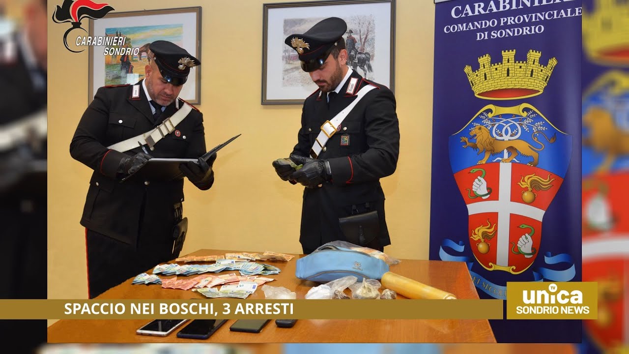 Spaccio nei boschi, 3 arresti