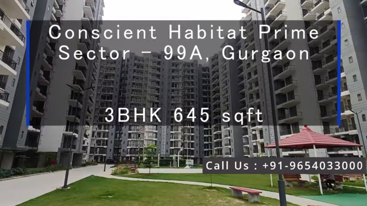 Affordable 3BHK Flat for Rent Gurgaon | Conscient Habitat Prime Sector 99A Walkthrough