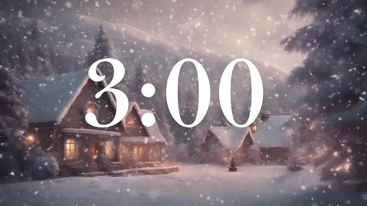 3 Minute Winter Timer | Calming Music & Snowy Village
