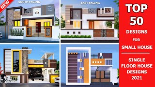 Amazing 50 Single Floor House Front View Elevation Designs 2021 Middle Cl Village House Design
