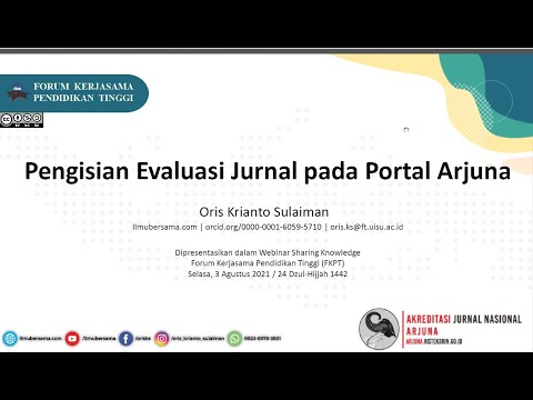 Webinar Series 2021 Pengisian Evaluasi Diri Pada Portal Arjuna