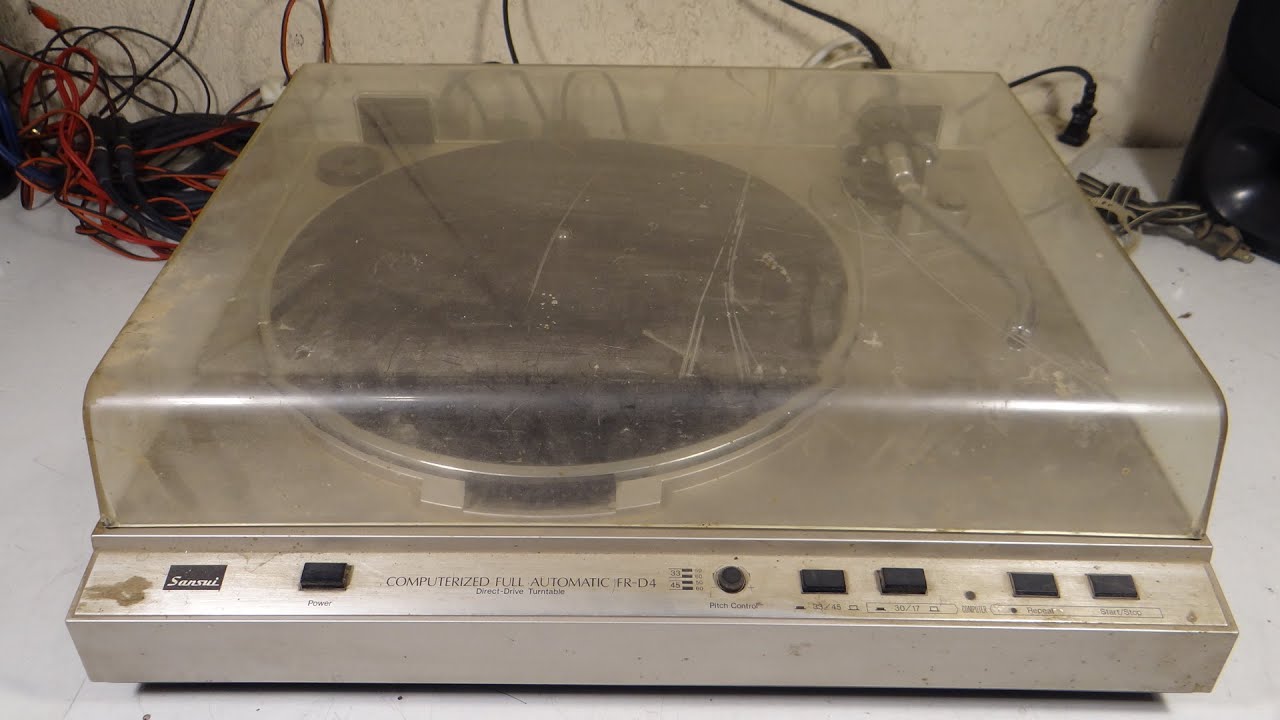SANSUI FR-D4 TURNTABLE RESTORATION PT 1 JAPAN 1980 - YouTube