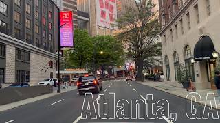4k Asmr Pov Drive  Spring Atlanta  Monday Festive Evening City Lights 