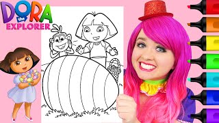 Coloring Dora The Explorer Easter Egg | Markers