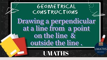 Construction of Perpendicular line |using Setsquare| protractor| Compass| Practical Geometry|@UMATHS