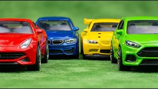 Mini Toy Car Racing ASMR | Satisfying Tiny Cars Rolling in Slow Motion screenshot 5