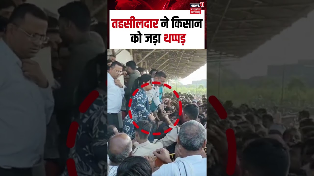Madhya Pradesh Viral Video: तहसीलदार ने किसान को जड़ा थप्पड़ | N18S | Shorts |