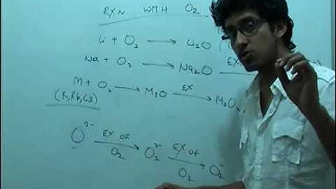 Reaction with oxygen - s-block elements part 5