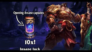 Opening 10 arcane capsules | Insane luck |