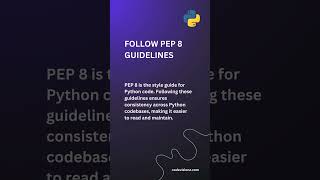 Follow PEP 8 Guidelines in Python