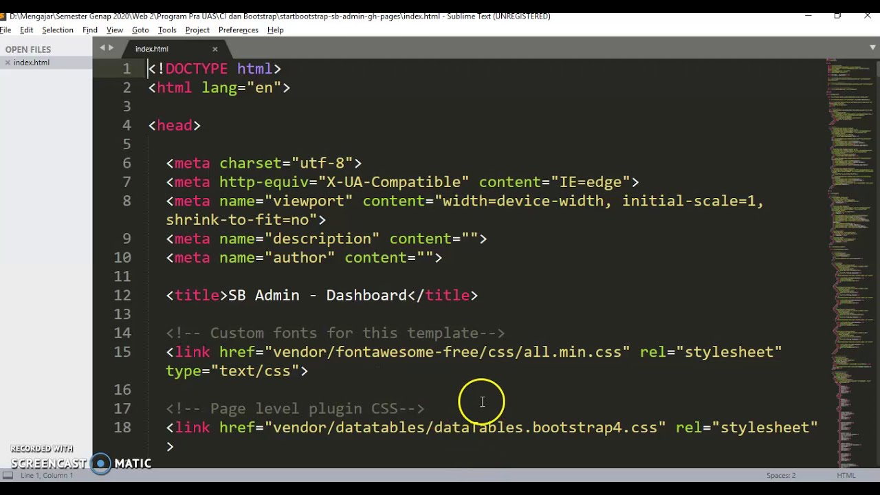 Menggunakan Bootstrap pada Codeigniter- Pertemuan 9 Web 2 Part 1 - YouTube