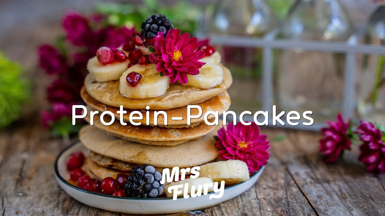 Protein Pancakes vegan - 4 Zutaten Rezept mit Haferflocken