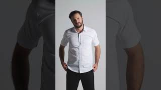 Camisa Social Confort Manga Curta Branca Masculina - Citerol Uniformes Corporativos