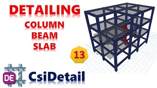 (R-13). CsiDetail: Detailing the rebars of columns, beams and slabs - Civil Engineering