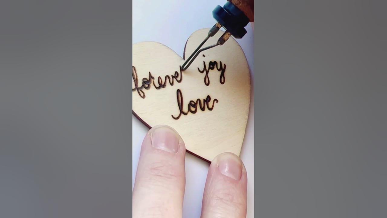 Watch this satisfying wood burning letters Part 3 #shorts #satisfying  #crafts 
