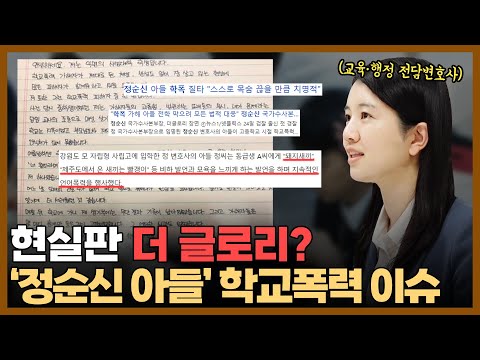 더 글로리 현실판? 정순신 변호사 아들 학교폭력 사태 / 학교폭력예방법 / 분리조치 / 학교폭력대책심의위원회 처리절차 / 교육행정전담팀 / 김효빈 변호사