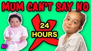Mum Cant Say No For 24 Hours Challenge Tiny Treasures Kid In Control Mum Says Yes To Everything