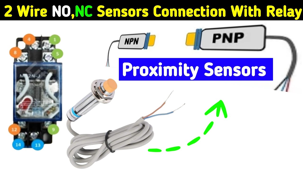 2 Wire AC Proximity Sensors Wiring Connection With Relay | PNP & NPN ...