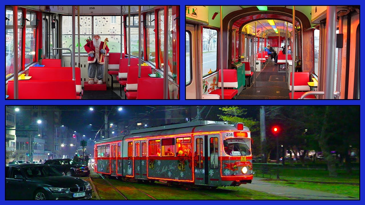Рождественский трамвай в Араде, Румыния