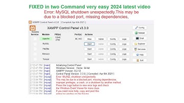 Apache is not running in XAMPP Error Apache shutdown unexpectedly.  #xampperror #2024  #latestvideo