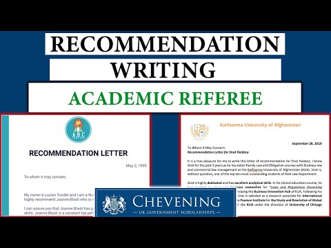 Academic Reference Letter Writing for Chevening & Other Scholarship Programs