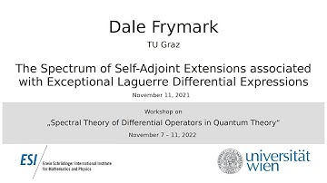 Dale Frymark - The Spectrum of Self-Adjoint Extensions associated with Exceptional Laguerre...