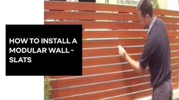 How to Install a Modular Wall - Slats | ModularWalls