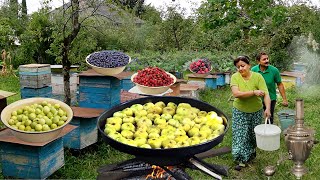 FANTASTIC FRUITS | Making ORGANIC Fruit Jams and Desserts in the Village