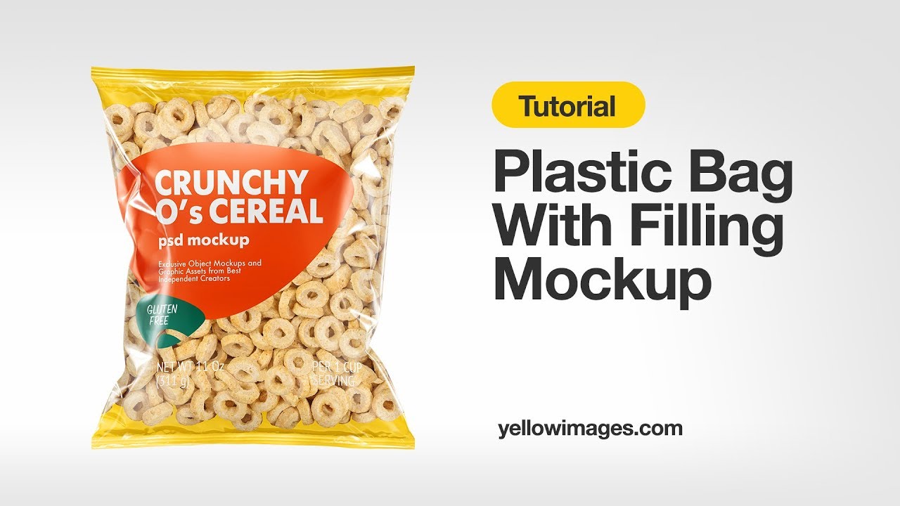 Download How To Edit The Plastic Bag With Corn Salad Mockup On Yellow Images